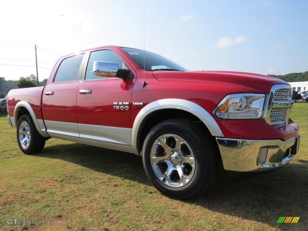 2014 1500 Laramie Crew Cab - Flame Red / Black photo #4