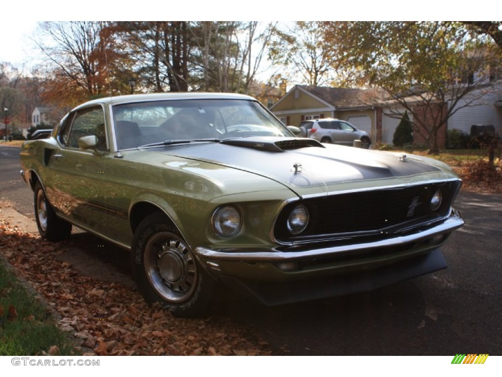 1969 Mustang Mach 1 - Lime Gold / Black photo #9