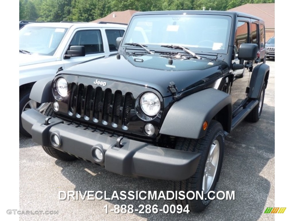 2015 Wrangler Unlimited Sport S 4x4 - Black / Black photo #1