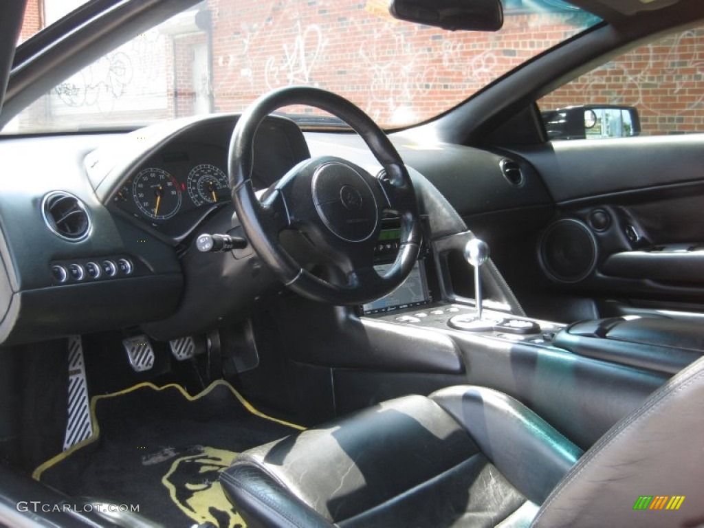 Black Interior 2003 Lamborghini Murcielago Coupe Photo #96016161
