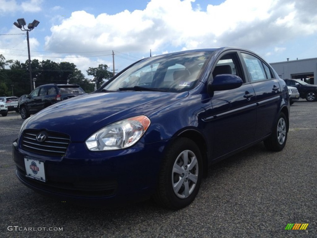 2009 Accent GLS 4 Door - Dark Sapphire Blue / Gray photo #1