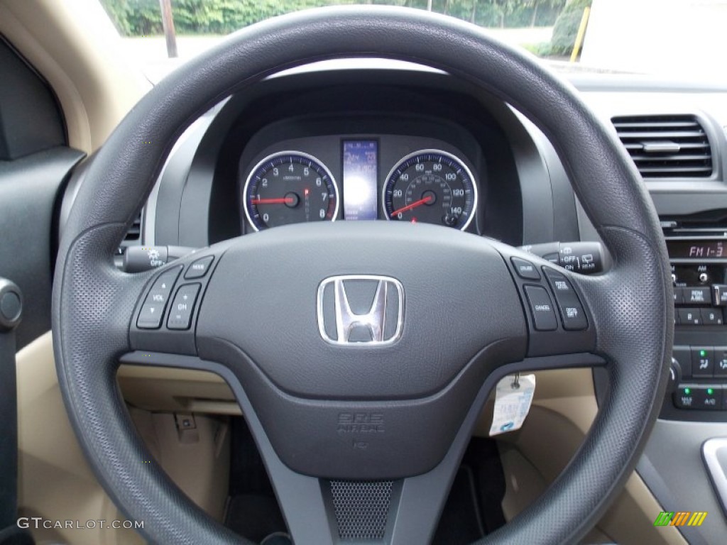 2011 Honda CR-V SE 4WD Ivory Steering Wheel Photo #96019854