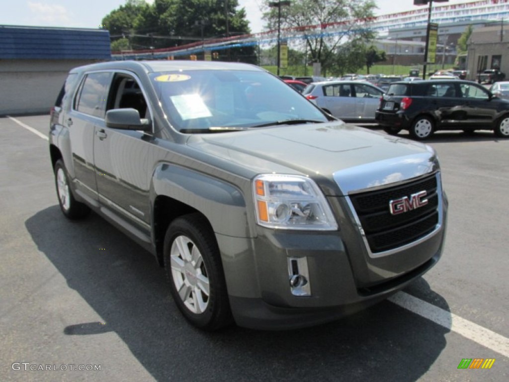 2012 Terrain SLE AWD - Gray Green Metallic / Jet Black photo #8