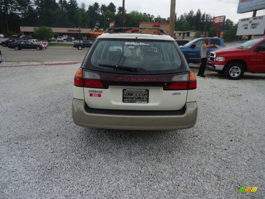 2004 Outback Wagon - White Frost Pearl / Beige photo #5