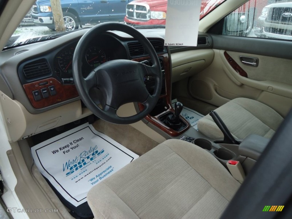 2004 Outback Wagon - White Frost Pearl / Beige photo #12
