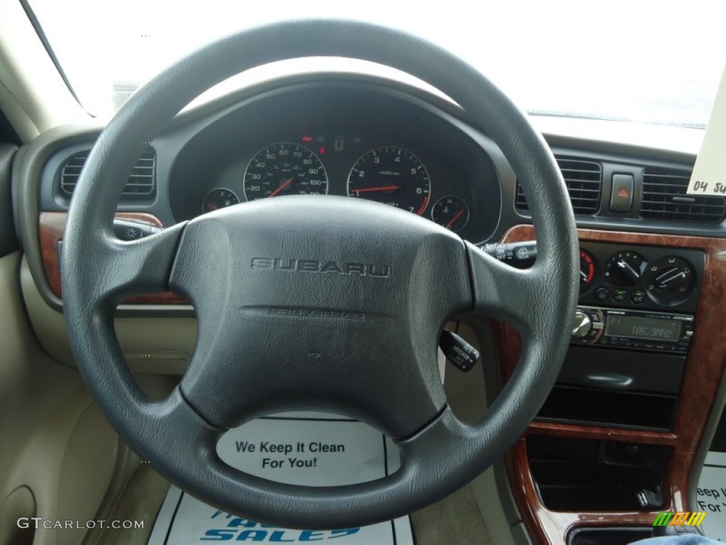 2004 Outback Wagon - White Frost Pearl / Beige photo #13