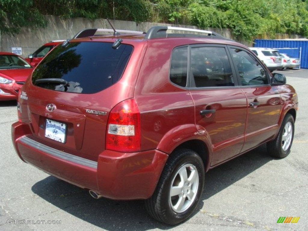 2008 Tucson GLS - Mesa Red / Gray photo #4
