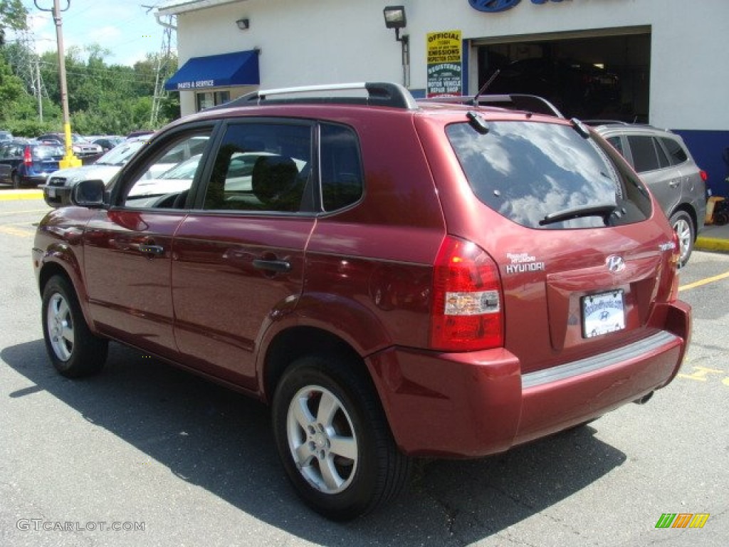 2008 Tucson GLS - Mesa Red / Gray photo #6