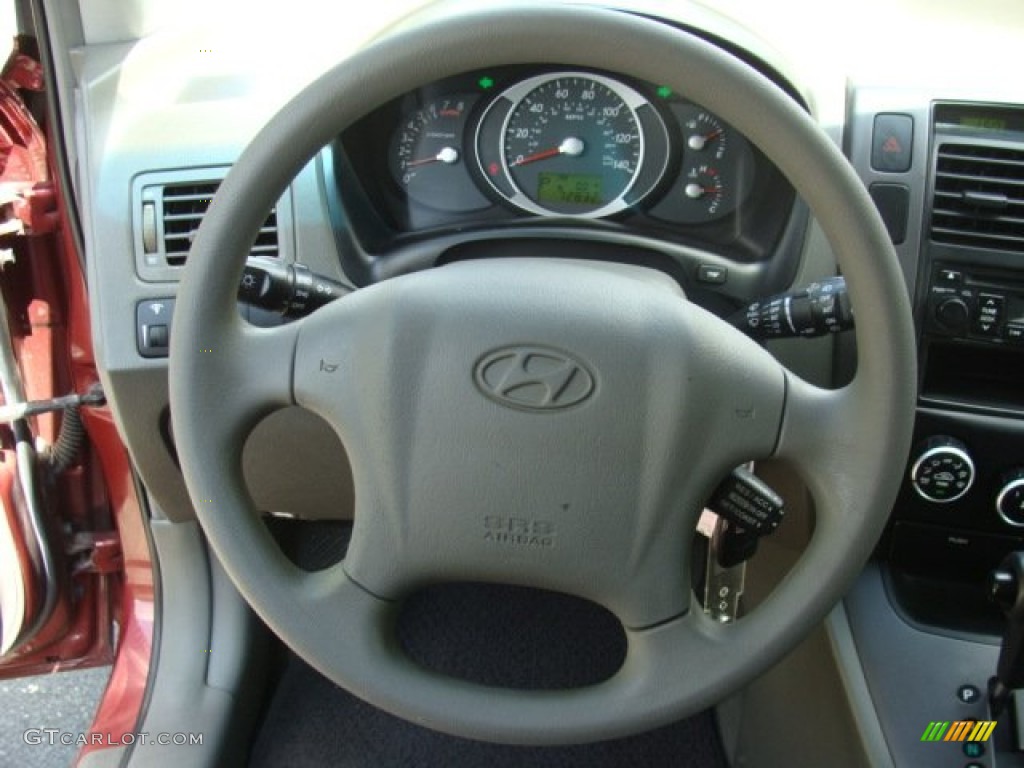 2008 Tucson GLS - Mesa Red / Gray photo #13