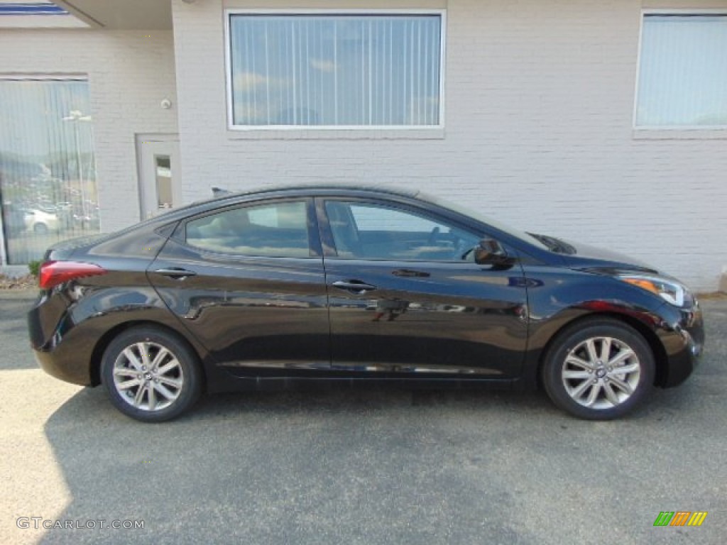 2014 Elantra SE Sedan - Black / Beige photo #2