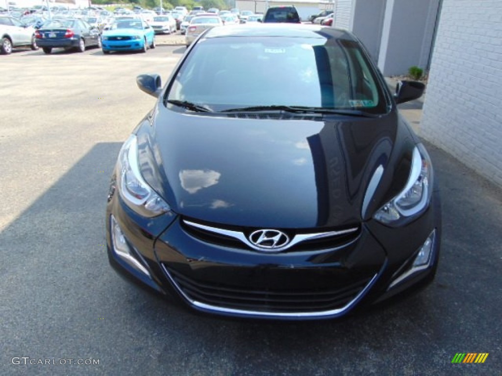2014 Elantra SE Sedan - Black / Beige photo #4