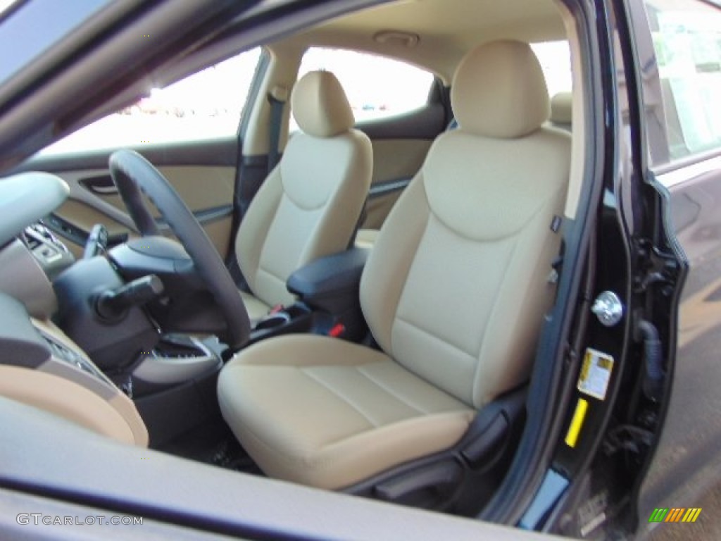 2014 Elantra SE Sedan - Black / Beige photo #9