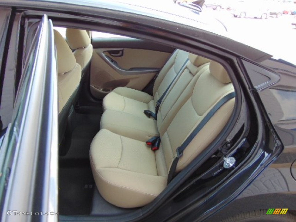 2014 Elantra SE Sedan - Black / Beige photo #14