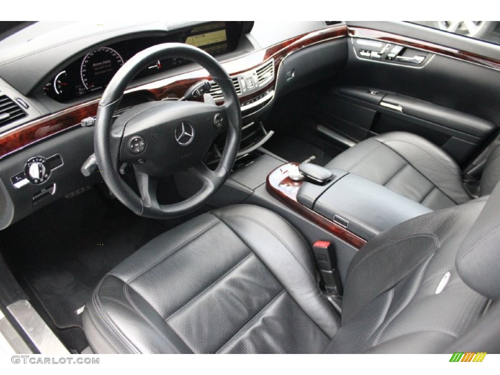 Black Interior 2009 Mercedes-Benz S 63 AMG Sedan Photo #96033162