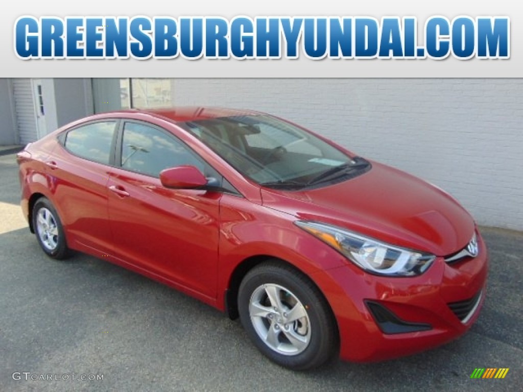 2015 Elantra SE Sedan - Geranium Red / Gray photo #1