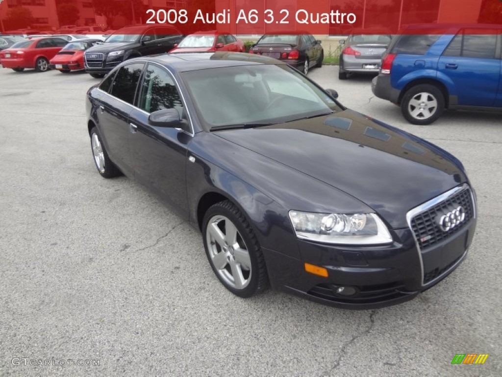 2008 A6 3.2 quattro Sedan - Daytona Grey Pearl Effect / Black photo #1