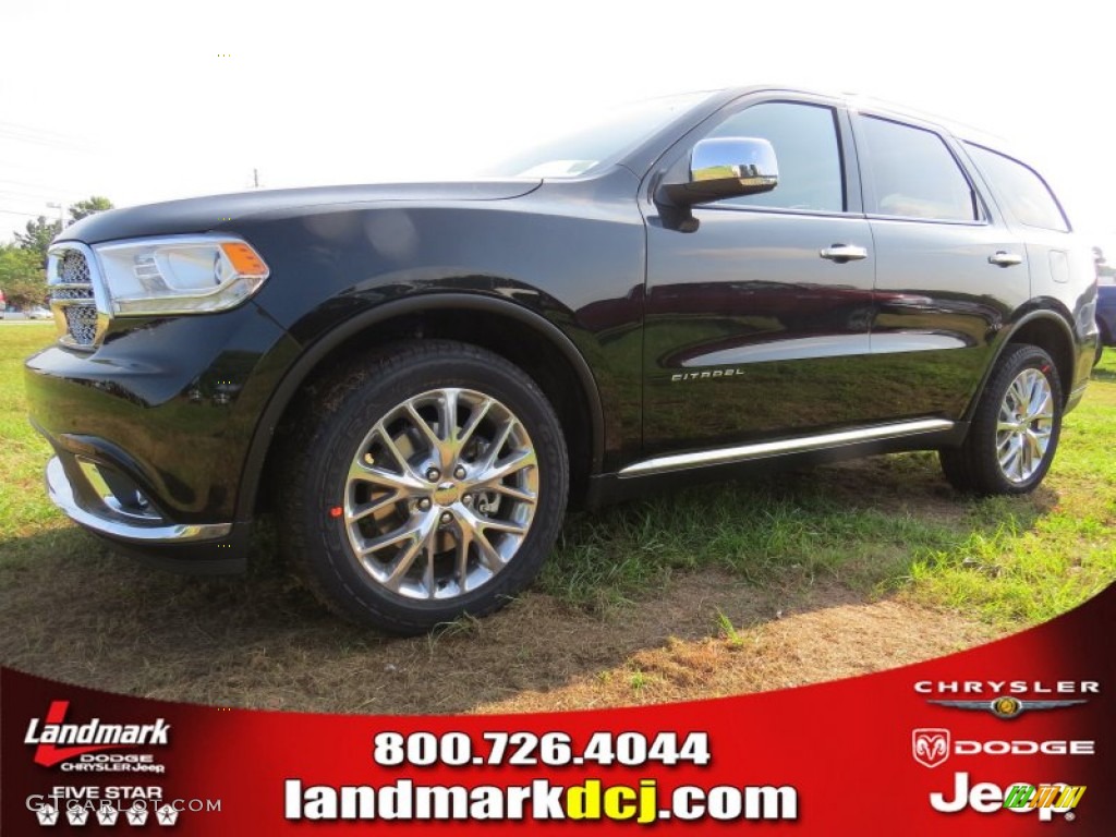 2014 Durango Citadel - Brilliant Black Crystal Pearl / Black/Tan photo #1