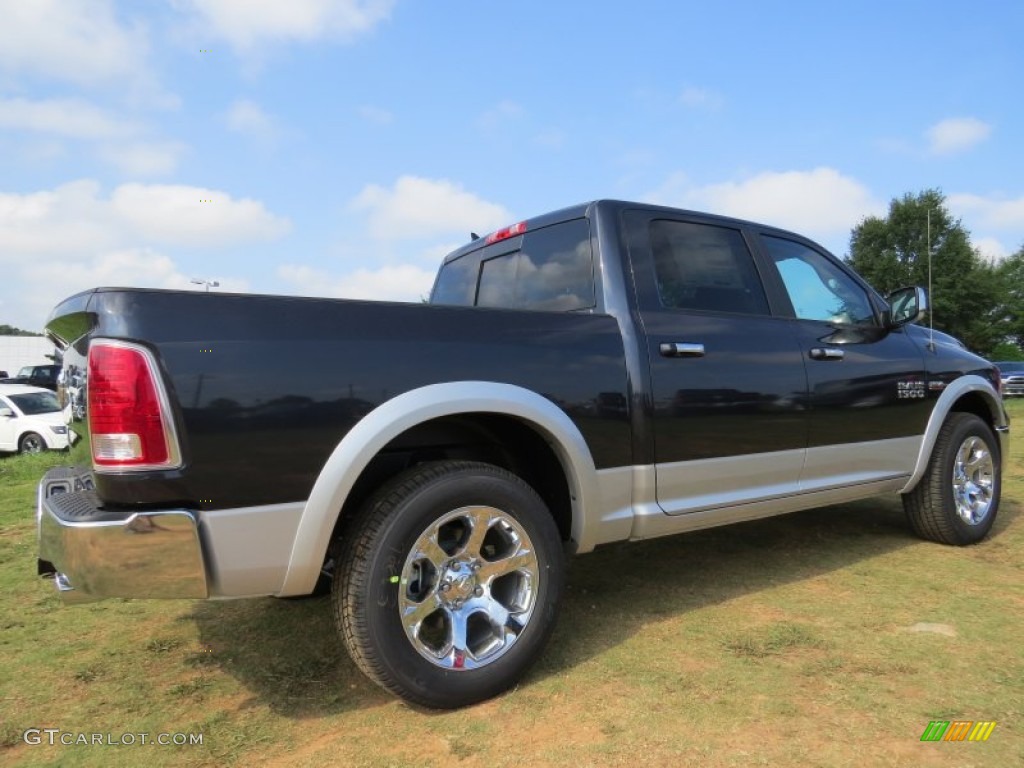 2014 1500 Laramie Crew Cab 4x4 - Maximum Steel Metallic / Black photo #3