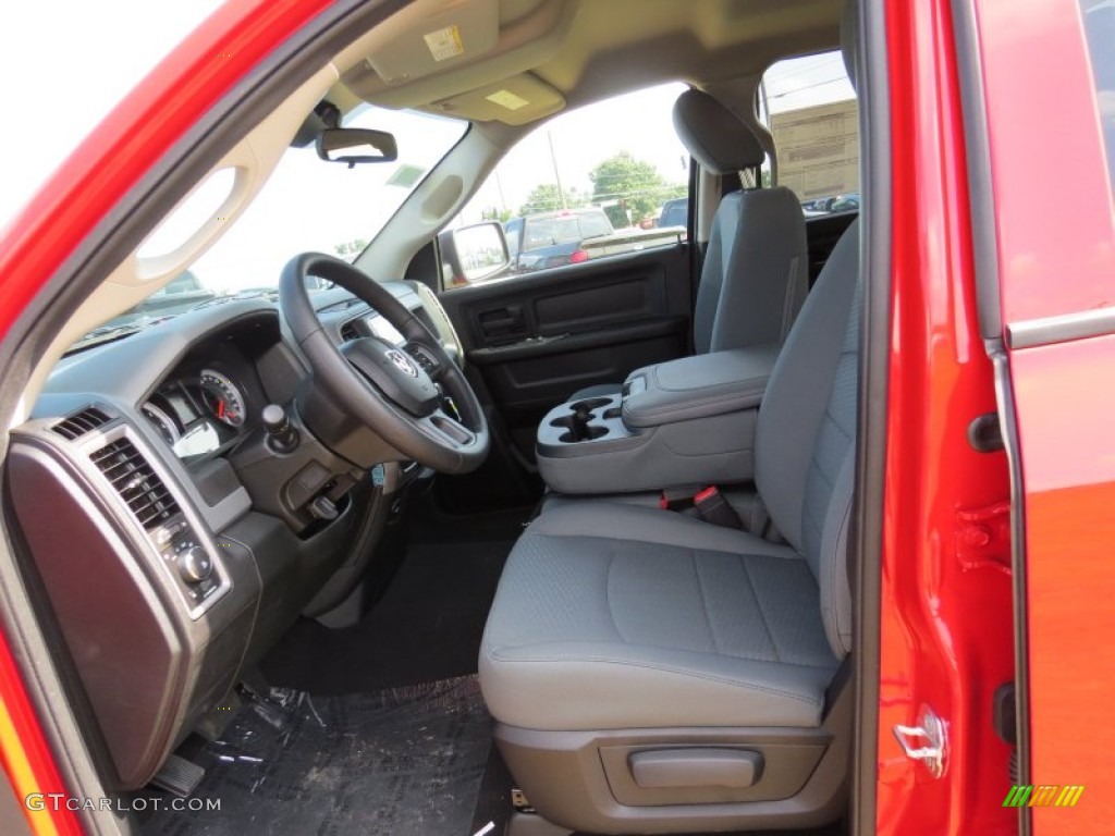 2014 1500 Express Quad Cab - Flame Red / Black/Diesel Gray photo #7
