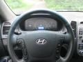 2009 Hyundai Santa Fe Black Interior Steering Wheel Photo
