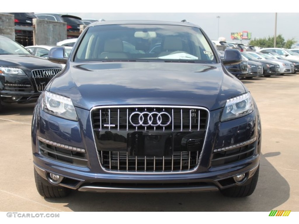 2015 Q7 3.0 Premium Plus quattro - Atlantis Blue Metallic / Cardamom Beige photo #2