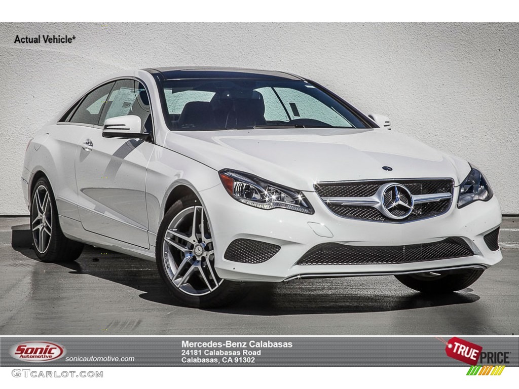 2014 E 350 Coupe - Polar White / Black photo #1