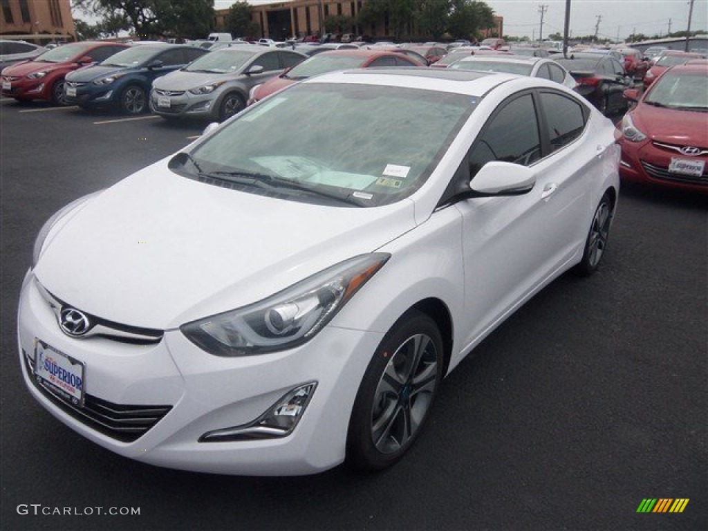 2015 Elantra Sport Sedan - Monaco White / Gray photo #1