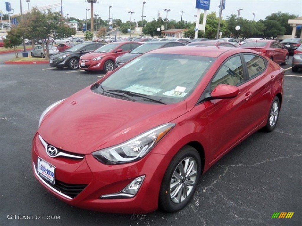 2015 Elantra SE Sedan - Geranium Red / Beige photo #1