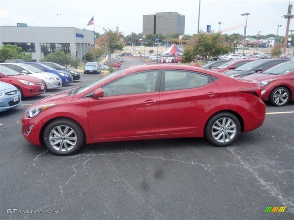 2015 Elantra SE Sedan - Geranium Red / Beige photo #3