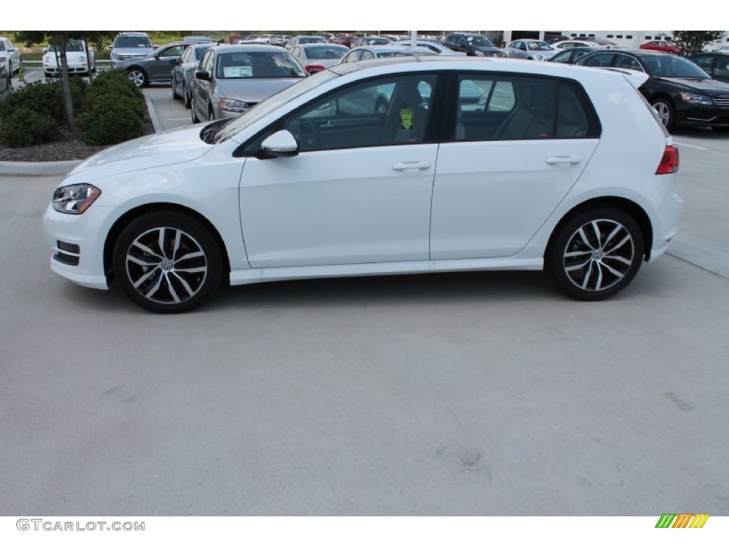 Pure White 2015 Volkswagen Golf 4 Door 1.8T SE Exterior Photo #96050853