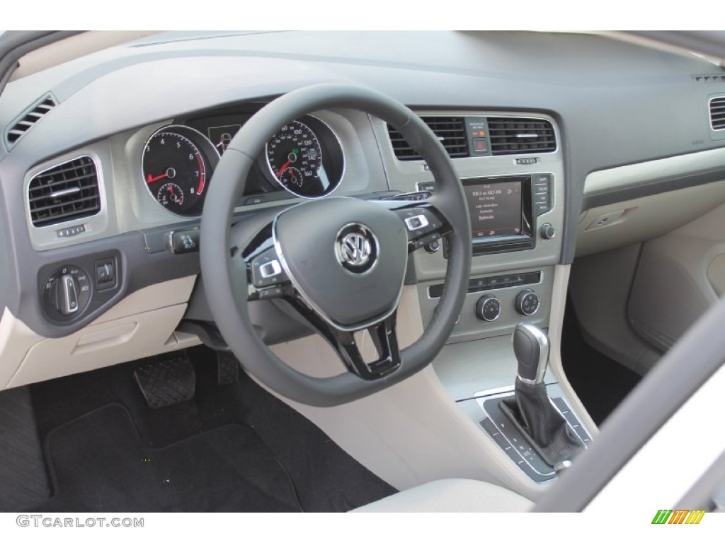 2015 Volkswagen Golf 4 Door 1.8T SE Beige Dashboard Photo #96050937