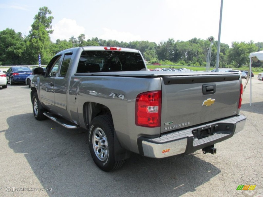 2012 Silverado 1500 LS Extended Cab 4x4 - Graystone Metallic / Dark Titanium photo #4