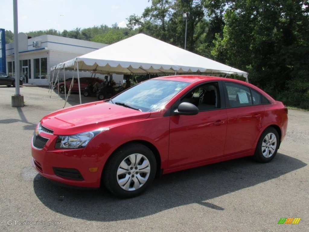 2014 Cruze LS - Red Hot / Jet Black/Medium Titanium photo #1
