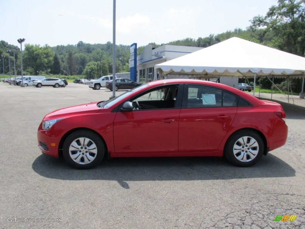 2014 Cruze LS - Red Hot / Jet Black/Medium Titanium photo #2
