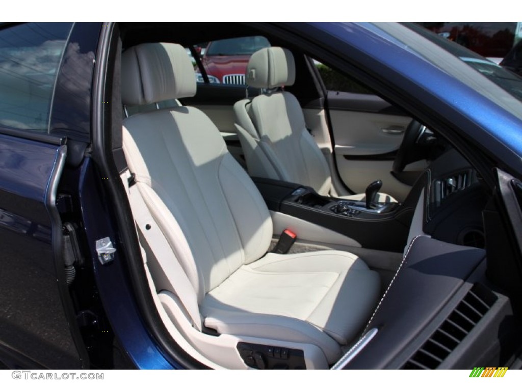 2014 6 Series 650i xDrive Gran Coupe - Deep Sea Blue Metallic / Ivory White photo #30