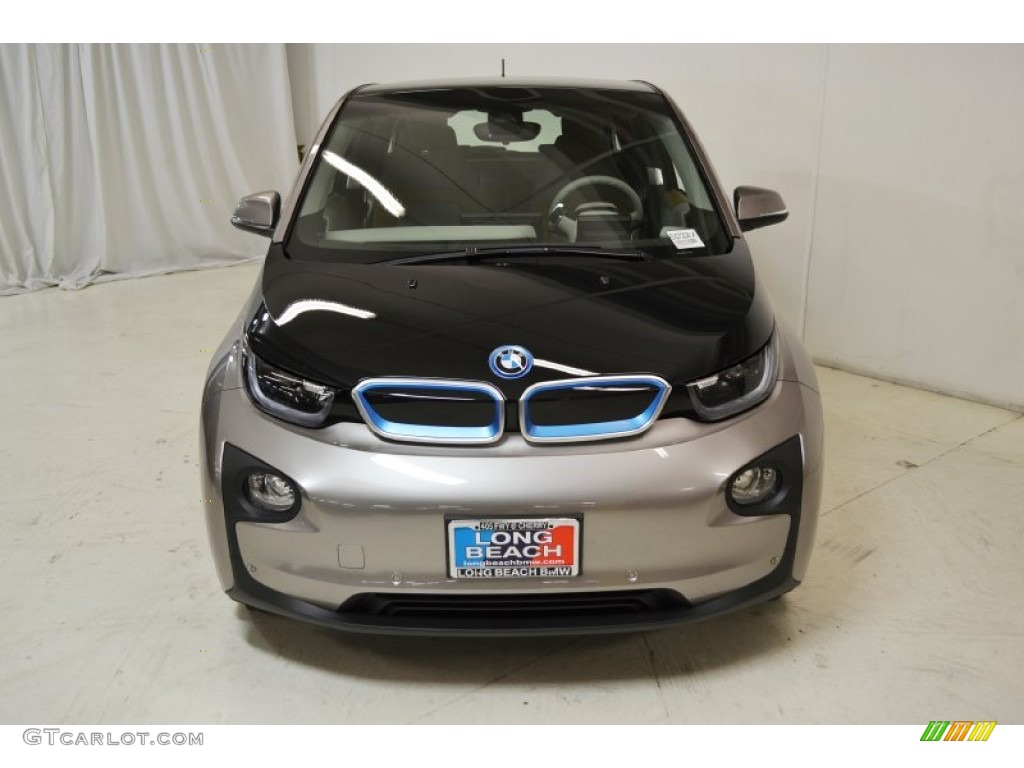 2014 i3 with Range Extender - Andesite Silver Metallic / Giga Cassia Natural Leather/Carum Spice Grey Wool Cloth photo #4