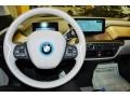 Giga Cassia Natural Leather/Carum Spice Grey Wool Cloth Steering Wheel Photo for 2014 BMW i3 #96060876