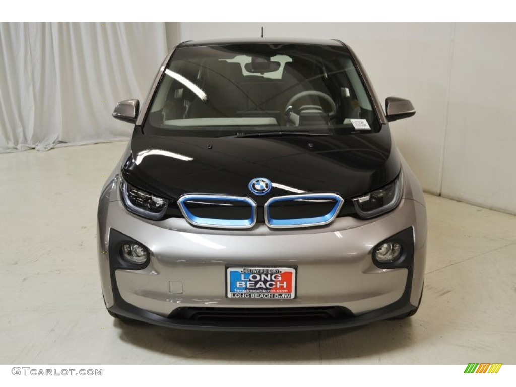 2014 i3 with Range Extender - Andesite Silver Metallic / Giga Cassia Natural Leather/Carum Spice Grey Wool Cloth photo #4