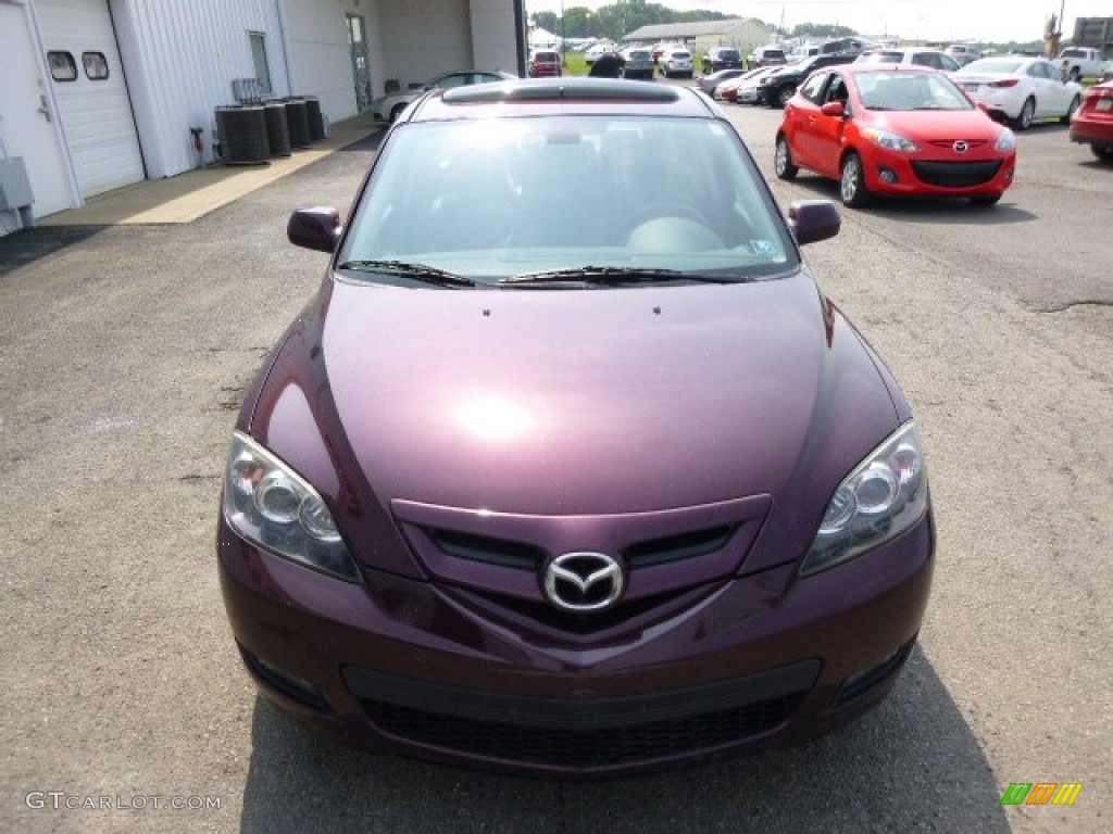 2008 MAZDA3 s Grand Touring Hatchback - Phantom Purple Mica / Black photo #3
