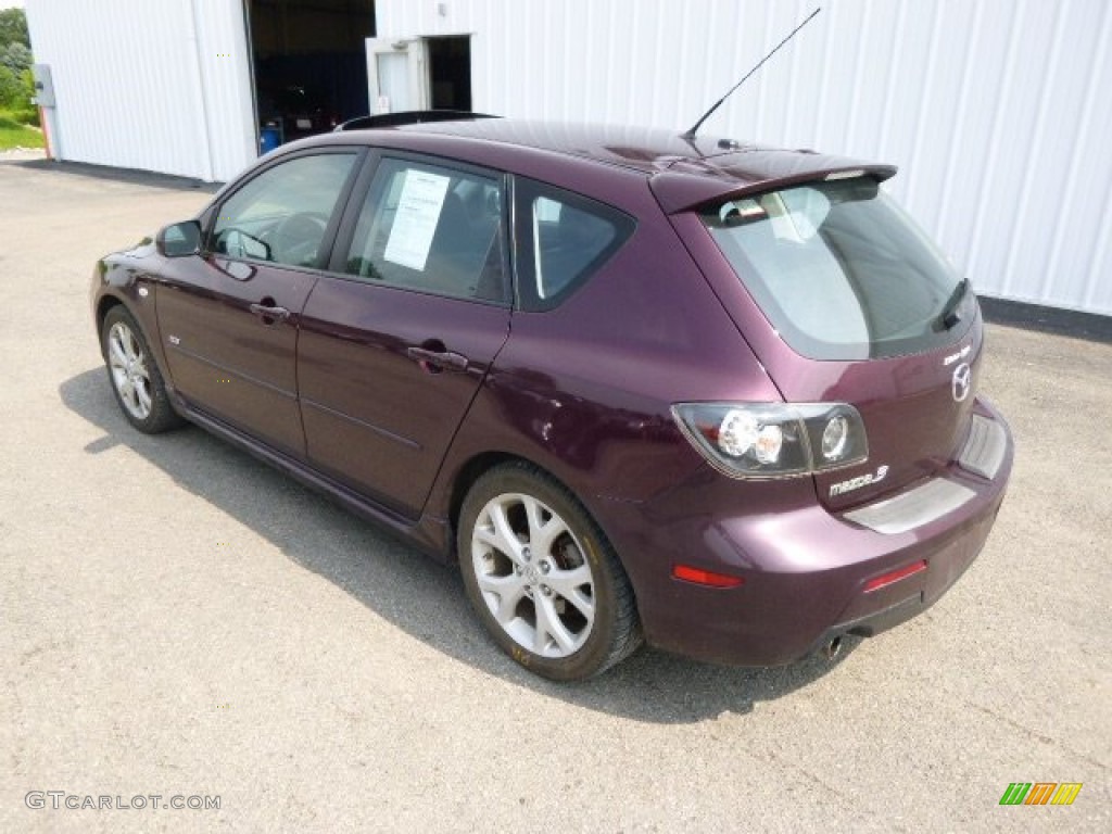 2008 MAZDA3 s Grand Touring Hatchback - Phantom Purple Mica / Black photo #6