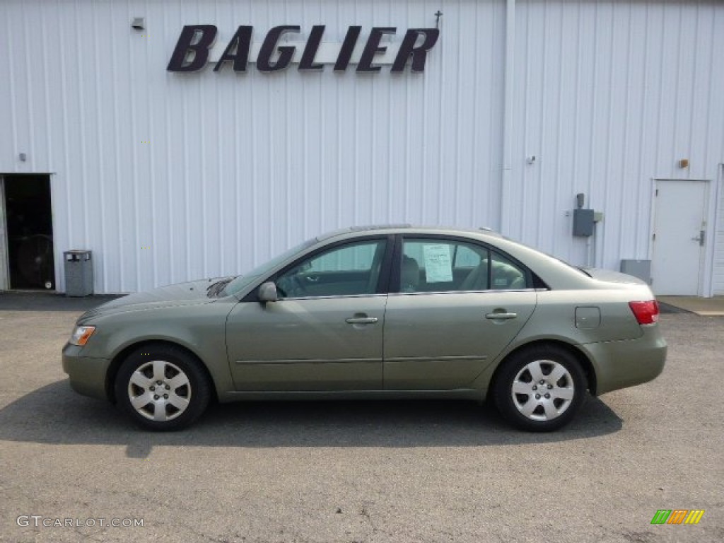 2008 Sonata GLS V6 - Natural Khaki Green / Beige photo #1