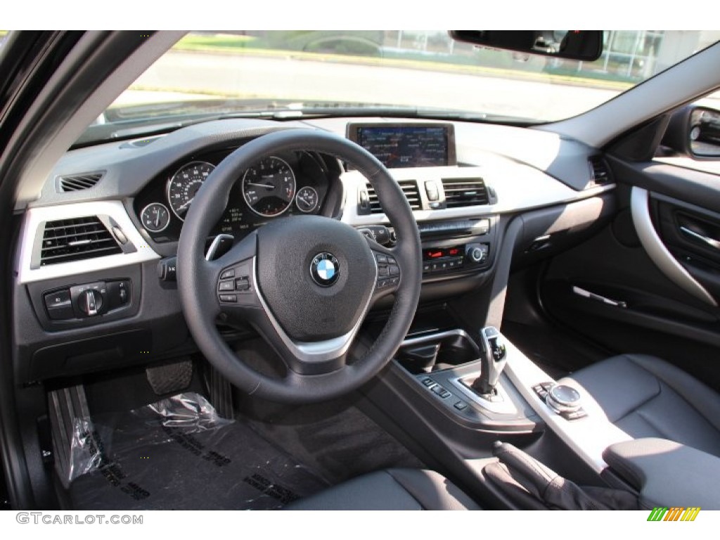 Black Interior 2014 BMW 3 Series 328i xDrive Sports Wagon Photo #96065037