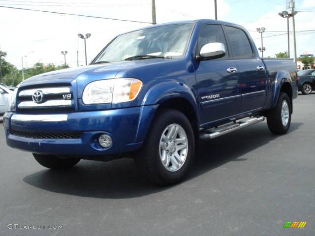 2006 Tundra SR5 Double Cab - Spectra Blue Mica / Light Charcoal photo #1