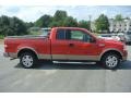 2004 Bright Red Ford F150 Lariat SuperCab  photo #6