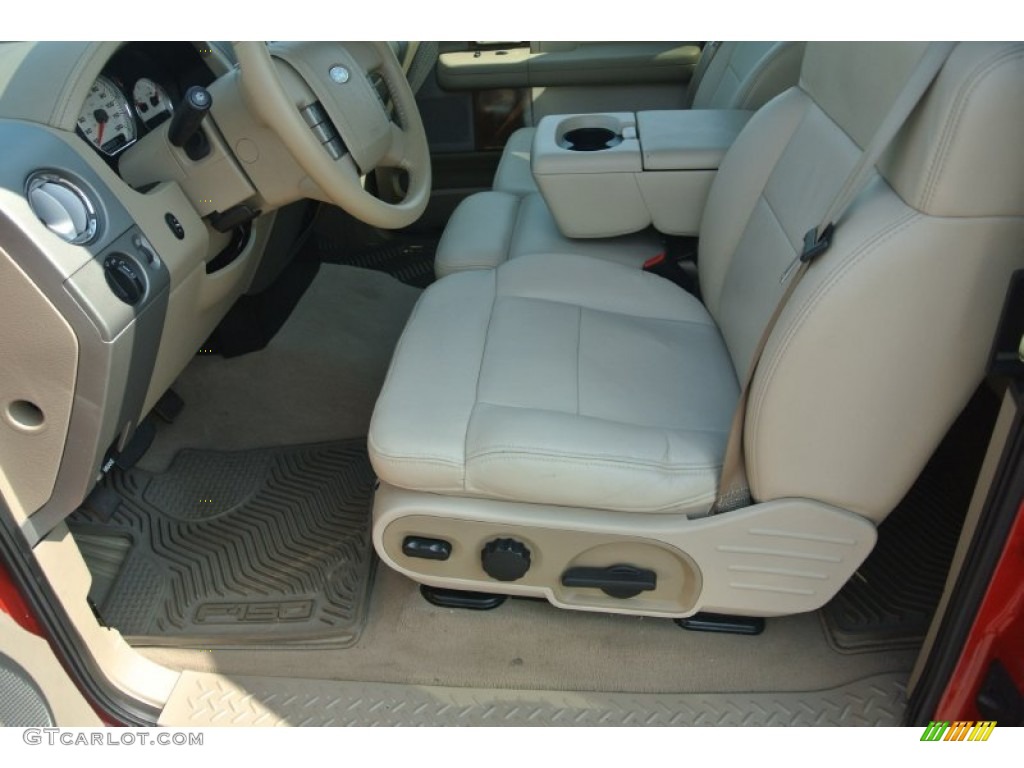 2004 F150 Lariat SuperCab - Bright Red / Tan photo #9