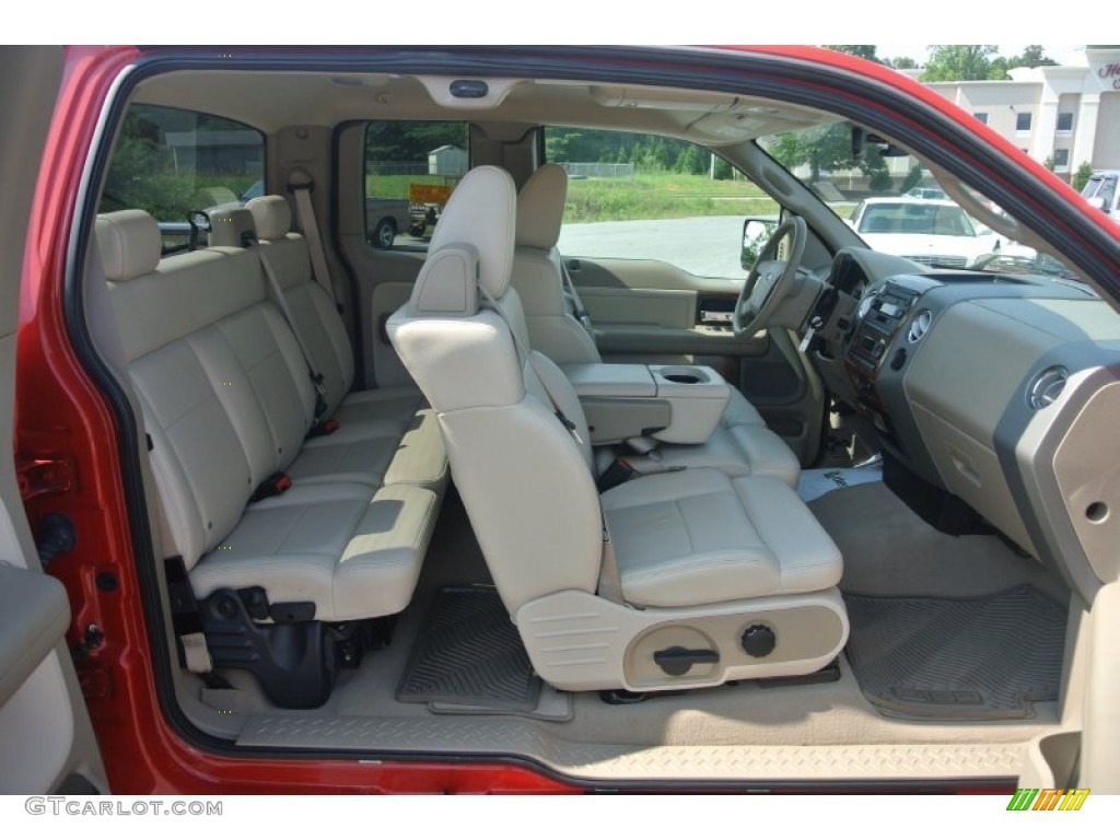 2004 F150 Lariat SuperCab - Bright Red / Tan photo #21