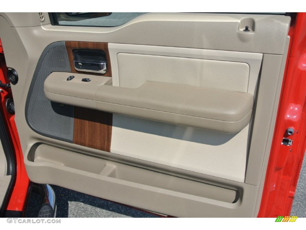 2004 F150 Lariat SuperCab - Bright Red / Tan photo #23