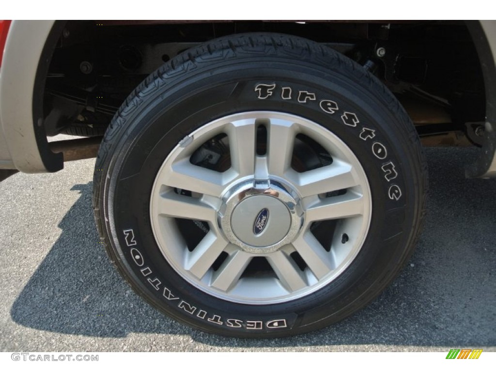 2004 F150 Lariat SuperCab - Bright Red / Tan photo #27