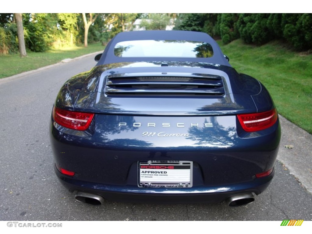 2013 911 Carrera Cabriolet - Dark Blue Metallic / Luxor Beige photo #5