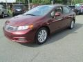 2012 Crimson Pearl Honda Civic EX Sedan  photo #2